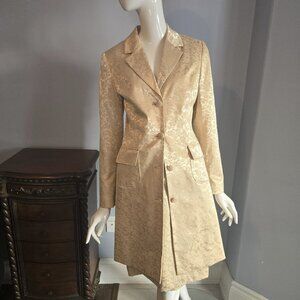 Jessica Gold Brocade Jacket & Skirt Set – Size 8 / 6 Petite